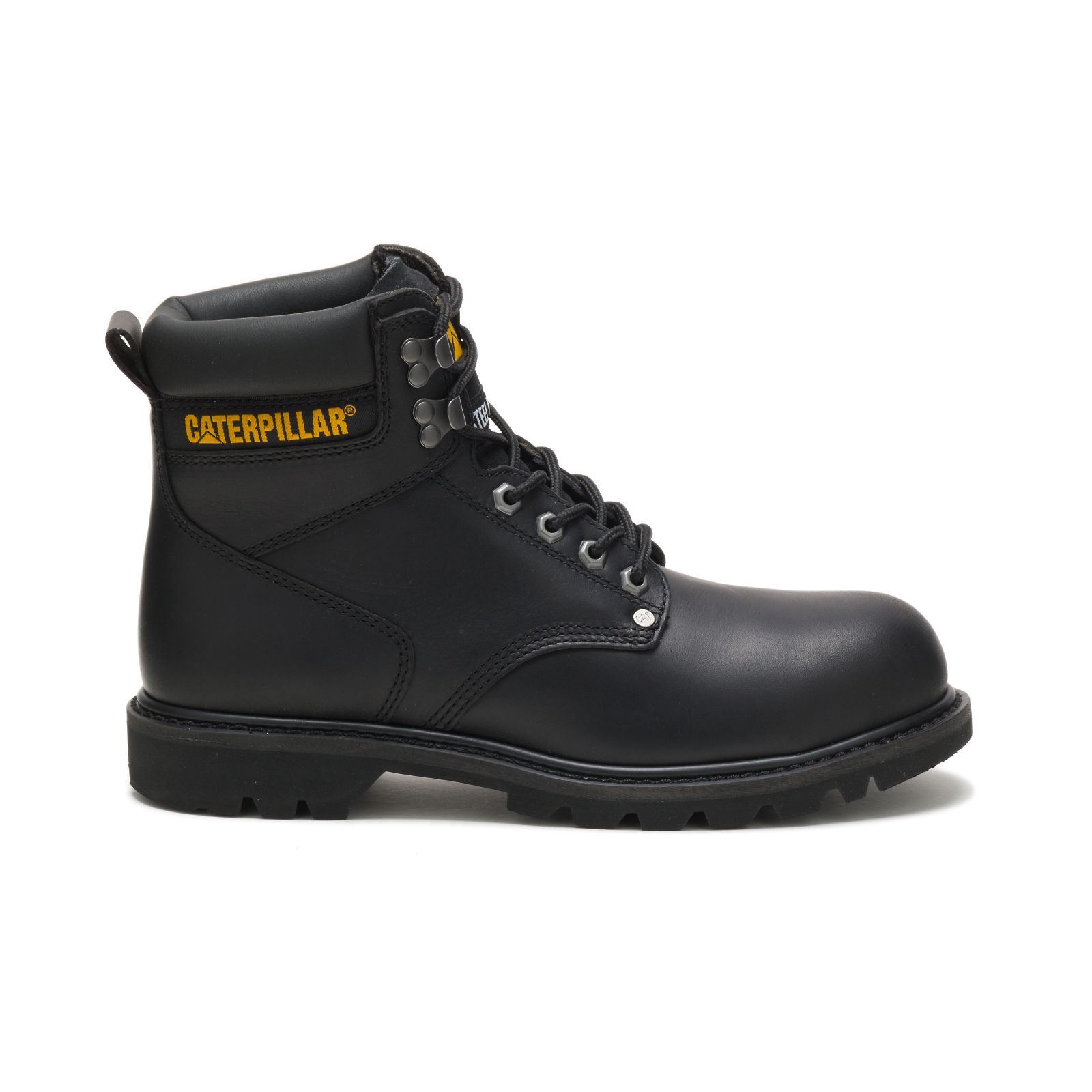 Caterpillar Second Shift Steel Toe Philippines - Mens Steel Toe Boots - Black 09812IJWH